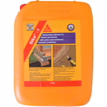 Aditiv lichid de impermeabilizare pt mortare si betoane Sika-1 Morteldicht bidon 5kg